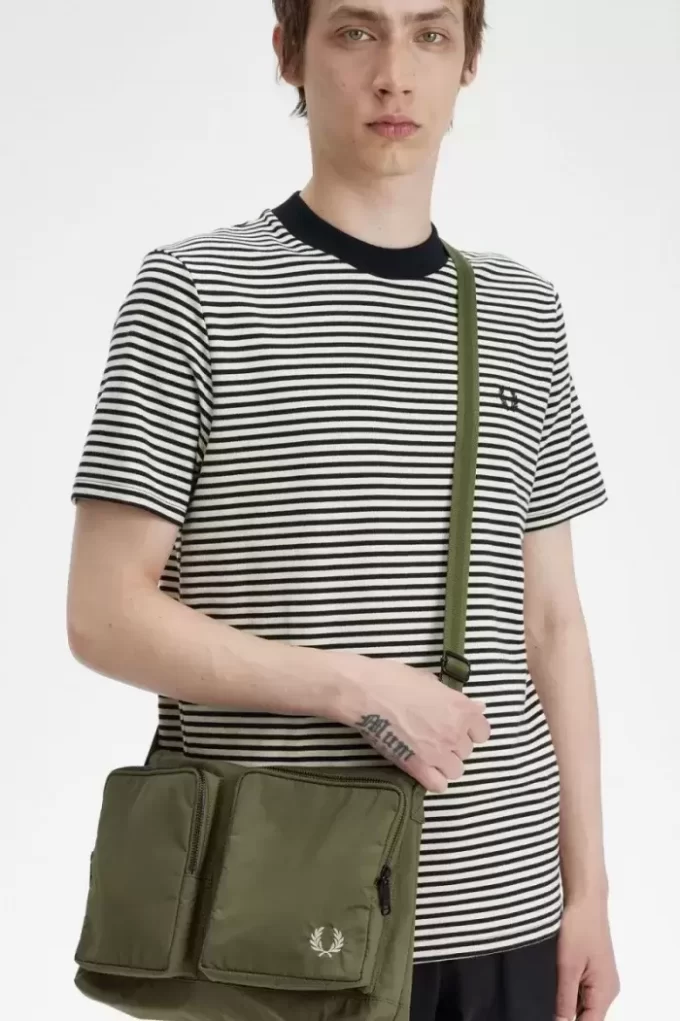 Bolsos de hombre con bolsillos laterales de nailon Bolsos de hombre con bolsillos laterales de nailon