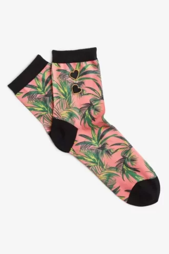 Calcetines de mujer con estampado de palmeras
