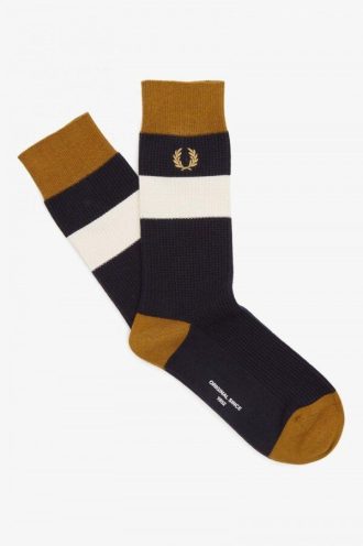 Calcetines de rayas tipo gofre