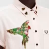 Camisa bordada con lazo para mujer Camisa bordada con lazo para mujer