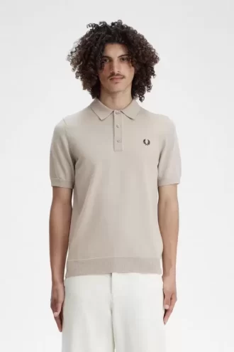 Camisa clásica de punto para hombre