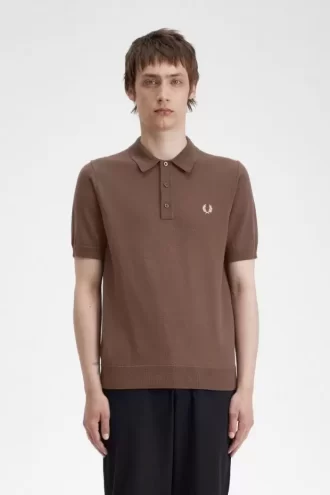 Camisa clásica de punto para hombre
