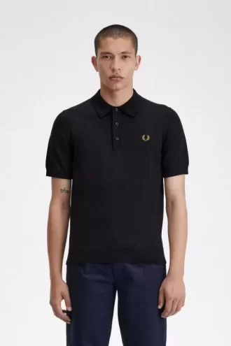 Camisa clásica de punto para hombre