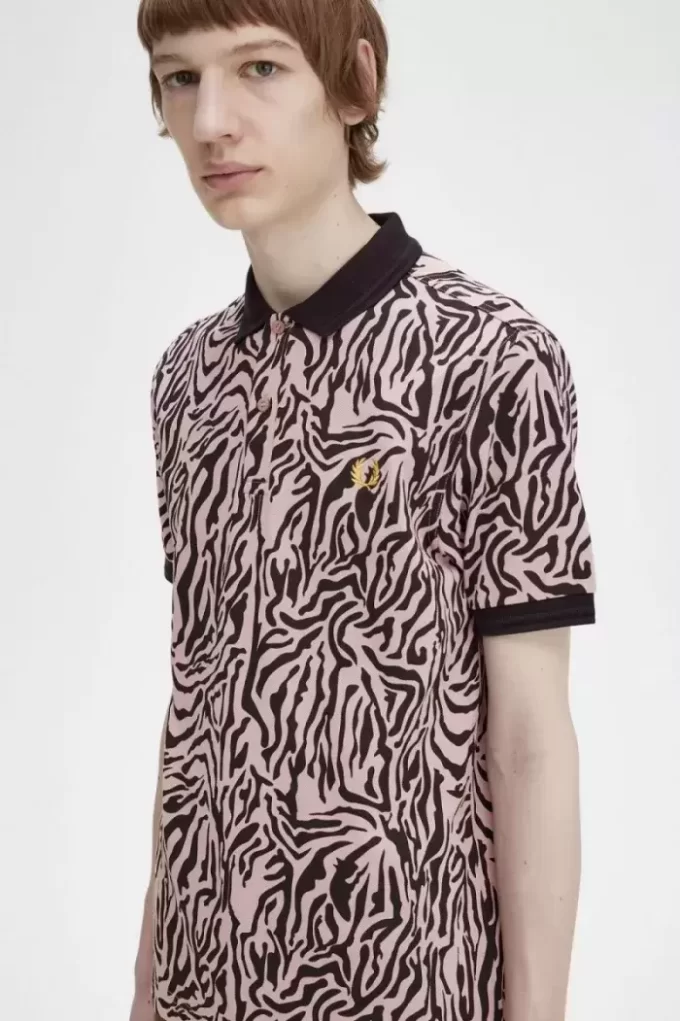 Camisa con estampado de cebra para hombre Camisa con estampado de cebra para hombre