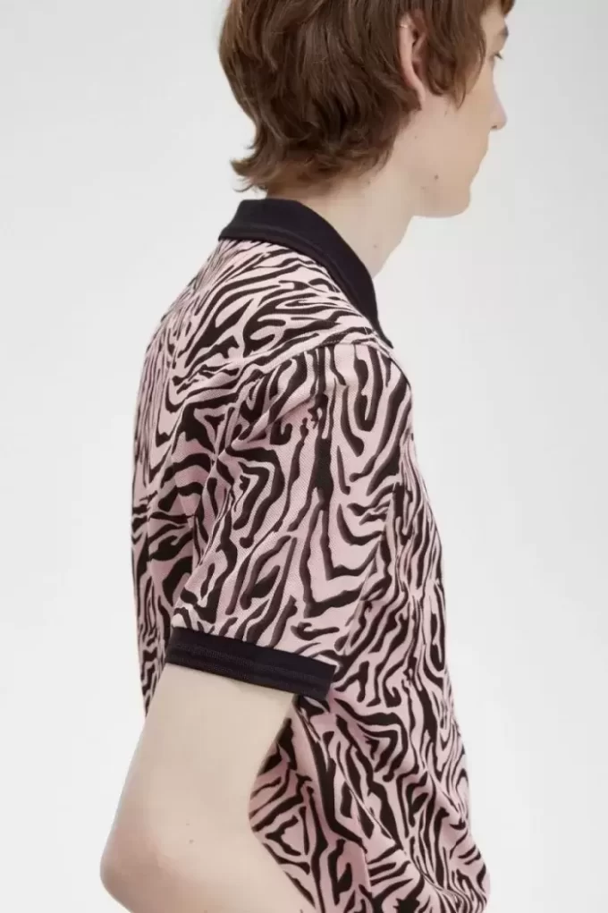 Camisa con estampado de cebra para hombre Camisa con estampado de cebra para hombre