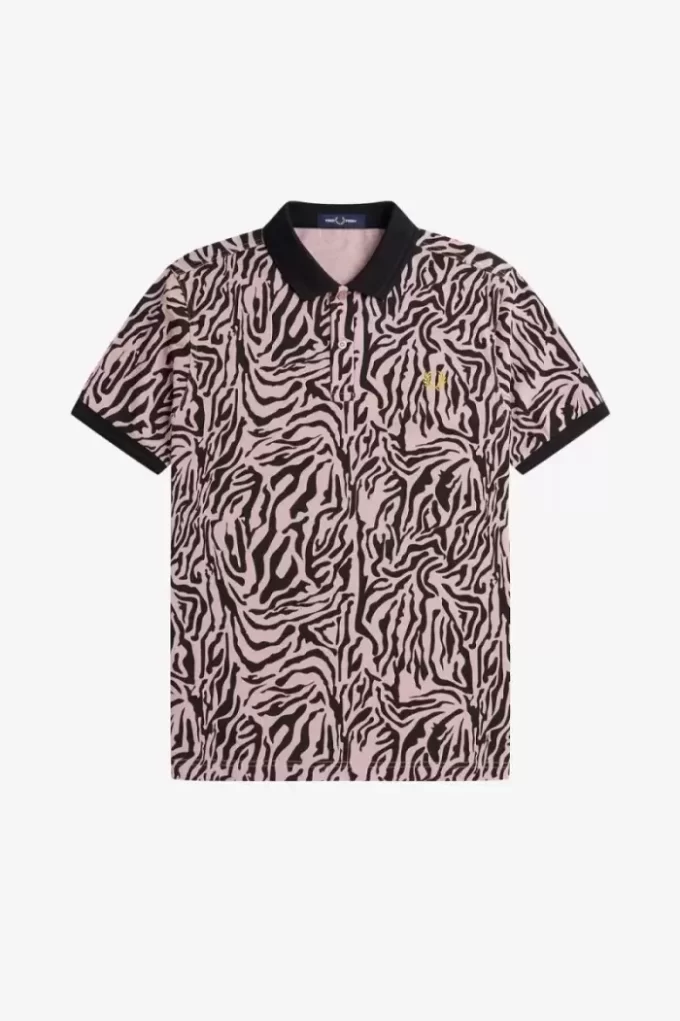 Camisa con estampado de cebra para hombre Camisa con estampado de cebra para hombre