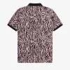 Camisa con estampado de cebra para hombre Camisa con estampado de cebra para hombre