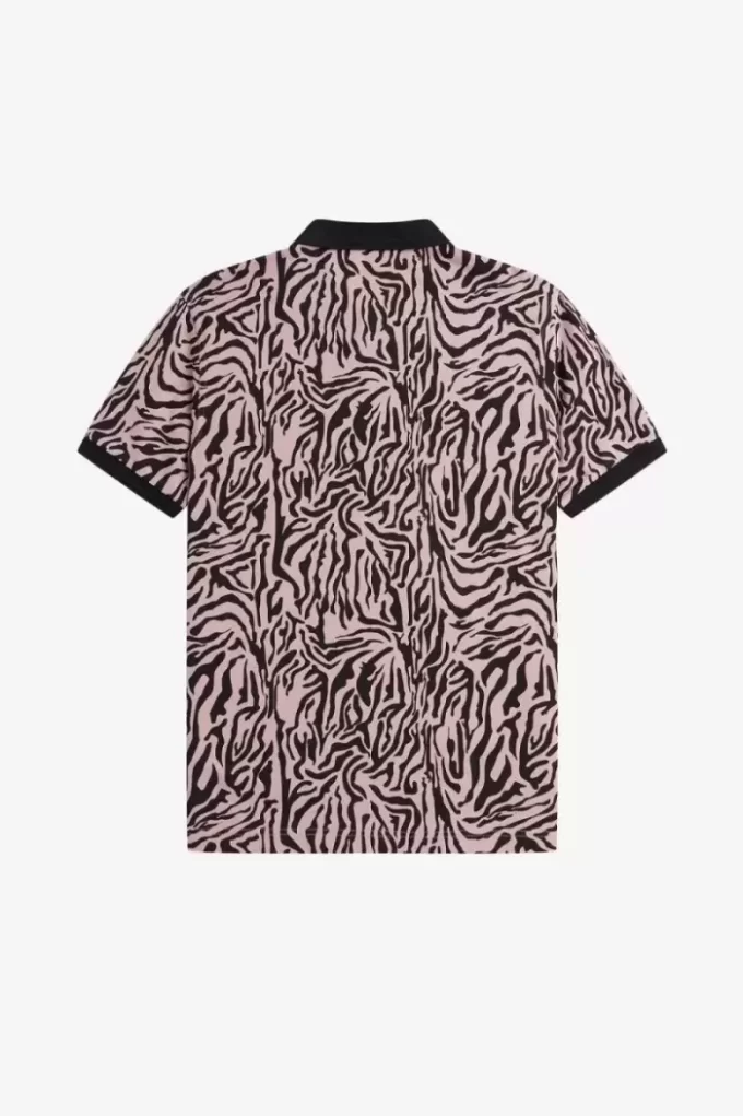 Camisa con estampado de cebra para hombre Camisa con estampado de cebra para hombre