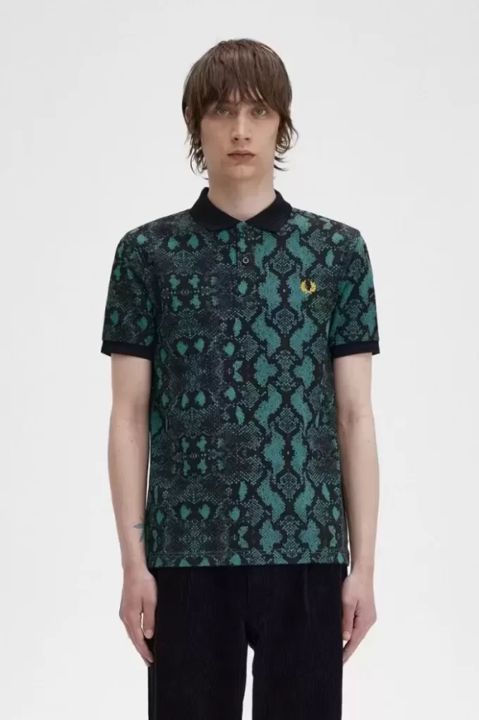 Camisa con estampado de serpiente para hombre Camisa con estampado de serpiente para hombre