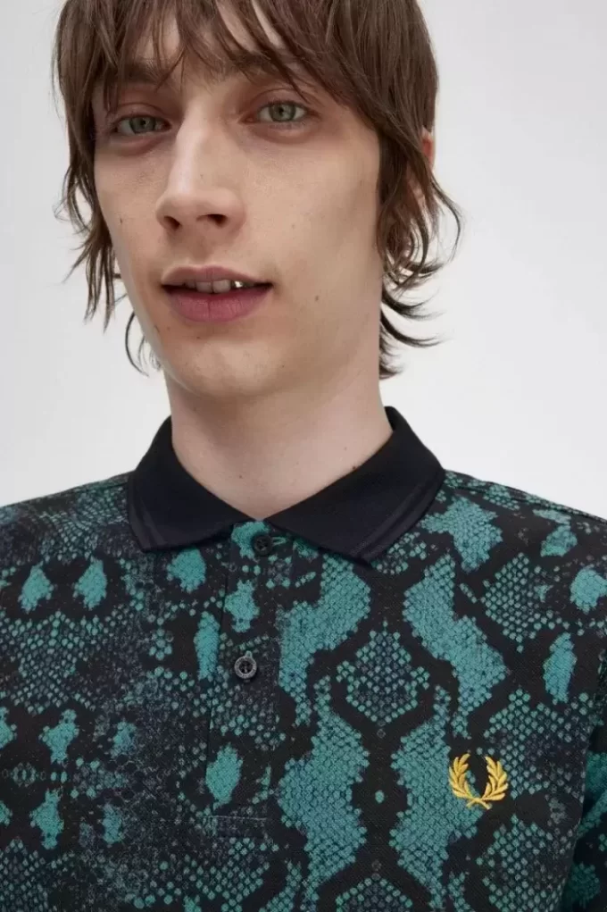 Camisa con estampado de serpiente para hombre Camisa con estampado de serpiente para hombre