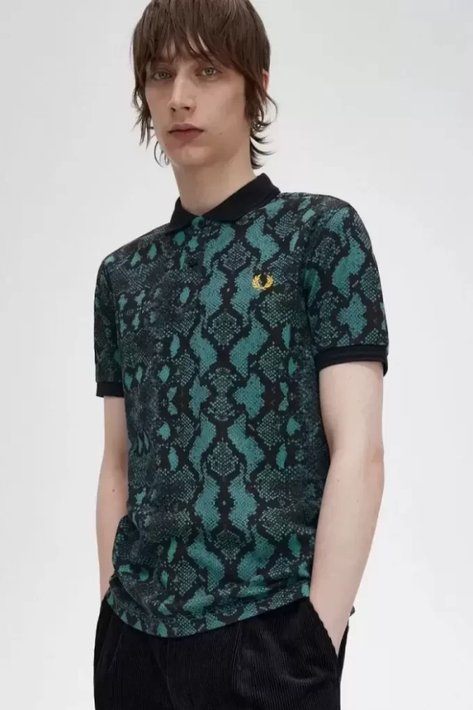 Camisa con estampado de serpiente para hombre Camisa con estampado de serpiente para hombre