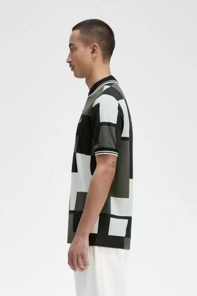 Camisa de hombre con estampado de píxeles Camisa de hombre con estampado de píxeles