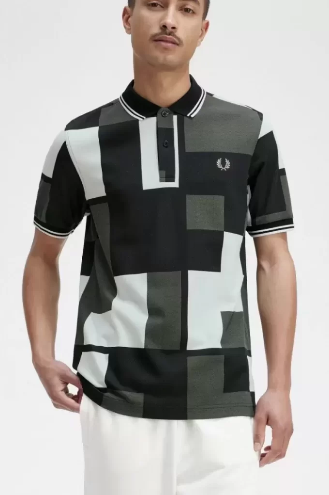 Camisa de hombre con estampado de píxeles Camisa de hombre con estampado de píxeles