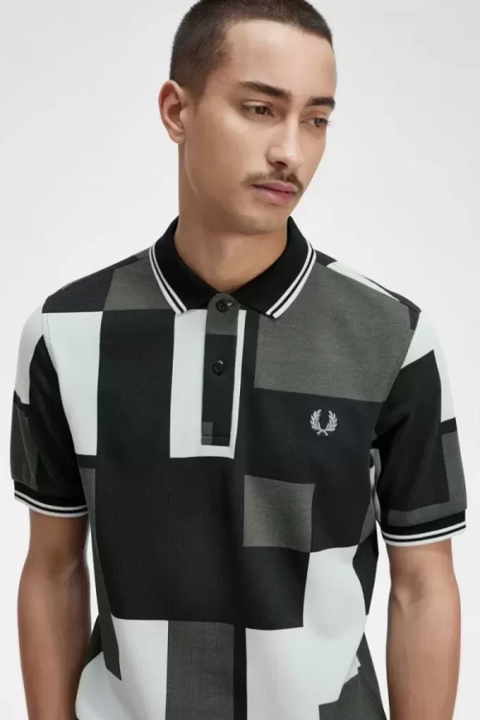 Camisa de hombre con estampado de píxeles Camisa de hombre con estampado de píxeles