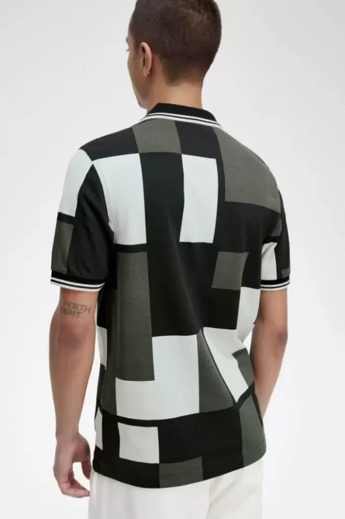 Camisa de hombre con estampado de píxeles Camisa de hombre con estampado de píxeles