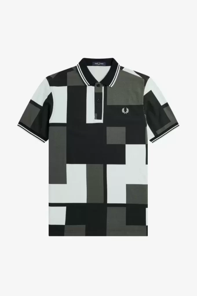 Camisa de hombre con estampado de píxeles Camisa de hombre con estampado de píxeles