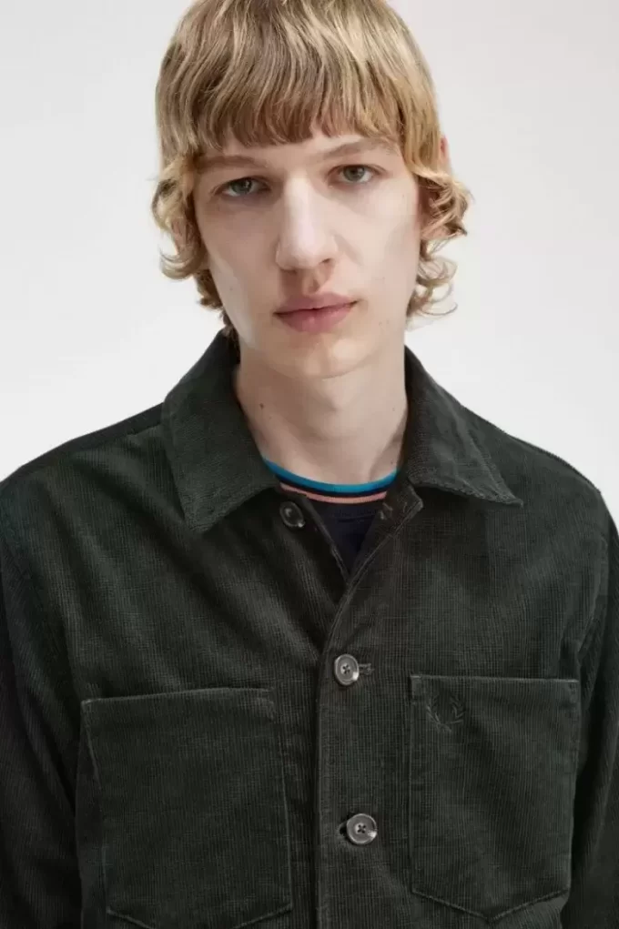 Camisa de hombre con pana de gofre