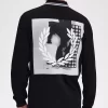 Camisa de manga larga con gráfico Rave para hombre