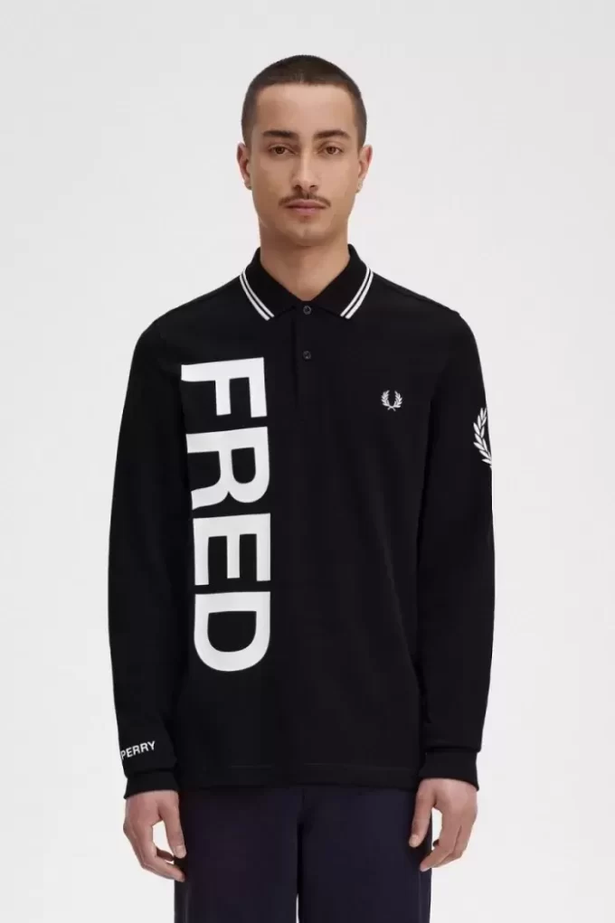 Camisa de manga larga con gráficos llamativos para hombre