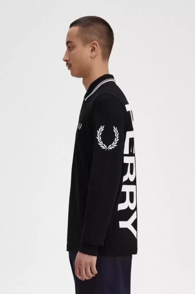 Camisa de manga larga con gráficos llamativos para hombre