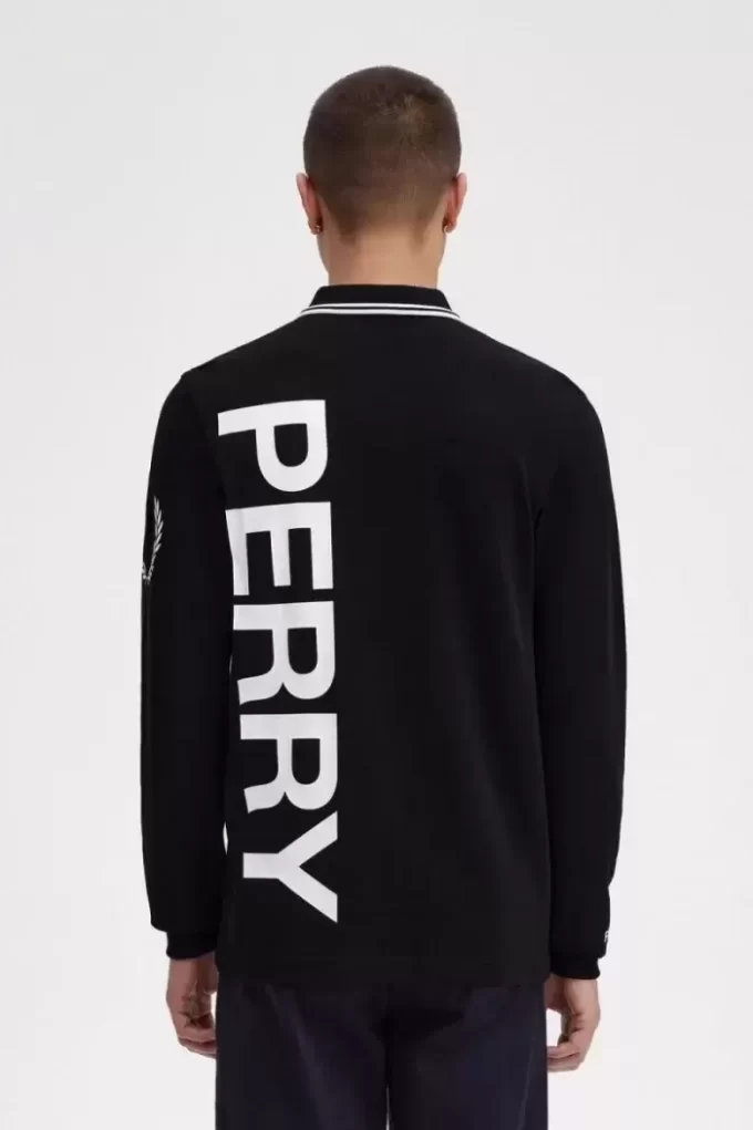 Camisa de manga larga con gráficos llamativos para hombre