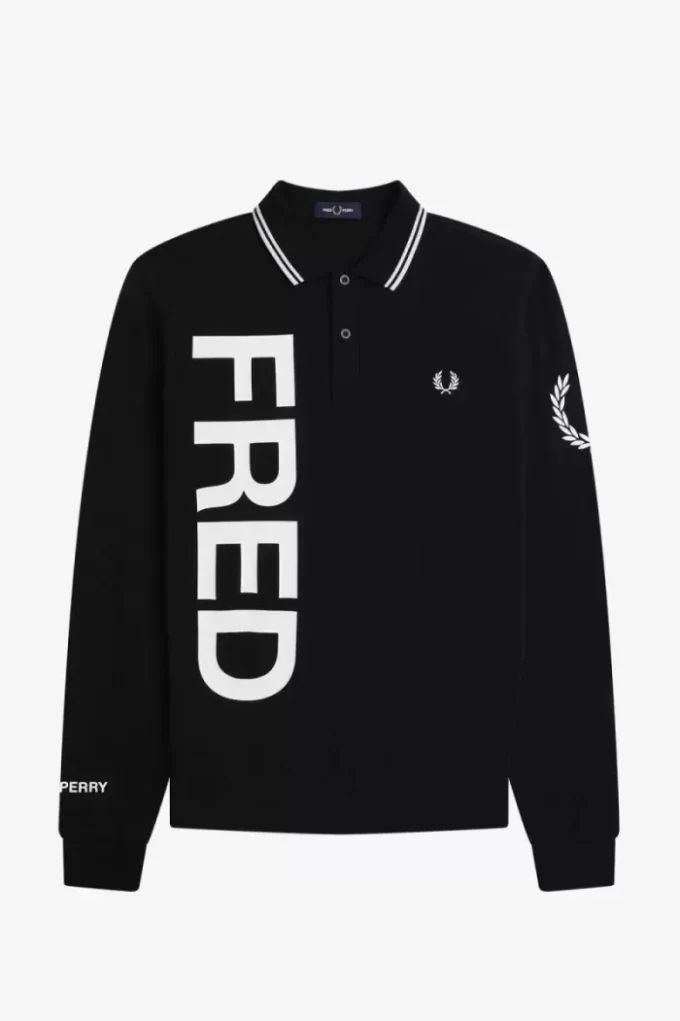 Camisa de manga larga con gráficos llamativos para hombre