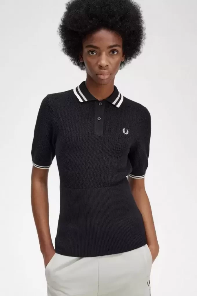 Camisa de mujer de punto abierto Camisa de mujer de punto abierto