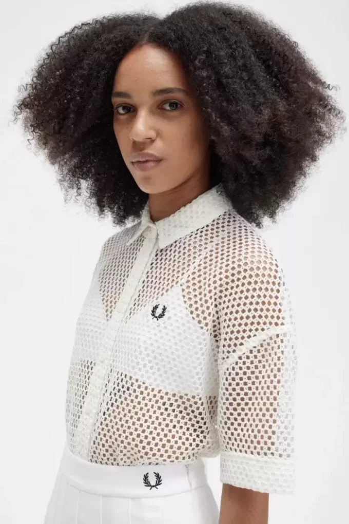 Camisa de mujer de punto abierto Camisa de mujer de punto abierto