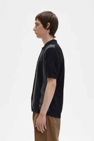 Camisa de punto a rayas para hombre