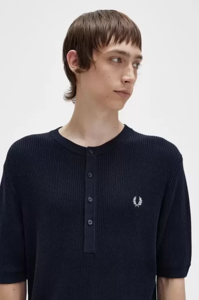 Camisa de punto acanalado para hombre