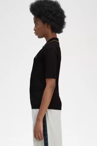 Camisa de punto acanalado para mujer