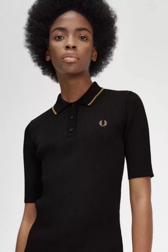 Camisa de punto acanalado para mujer Camisa de punto acanalado para mujer