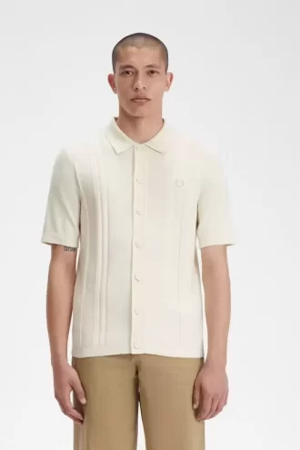 Camisa de punto con botones para hombre Camisa de punto con botones para hombre