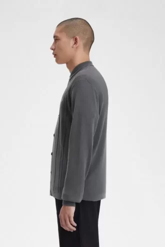Camisa de punto con botones para hombre Camisa de punto con botones para hombre