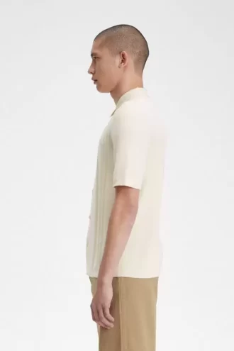 Camisa de punto con botones para hombre Camisa de punto con botones para hombre