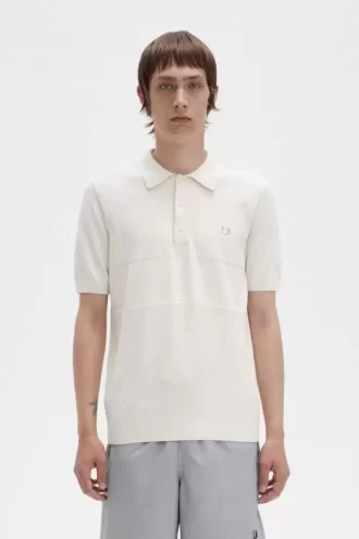 Camisa de punto con panel tonal para hombre