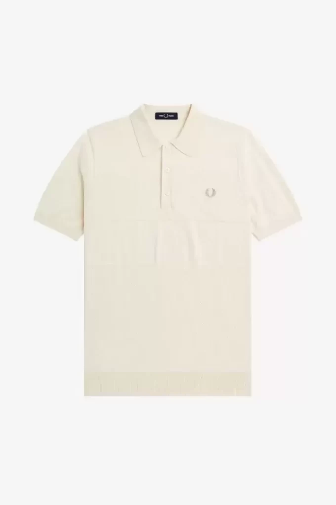 Camisa de punto con panel tonal para hombre