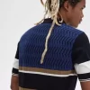 Camisa de punto con paneles de rombos para hombre
