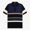 Camisa de punto con paneles de rombos para hombre