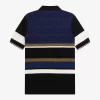 Camisa de punto con paneles de rombos para hombre