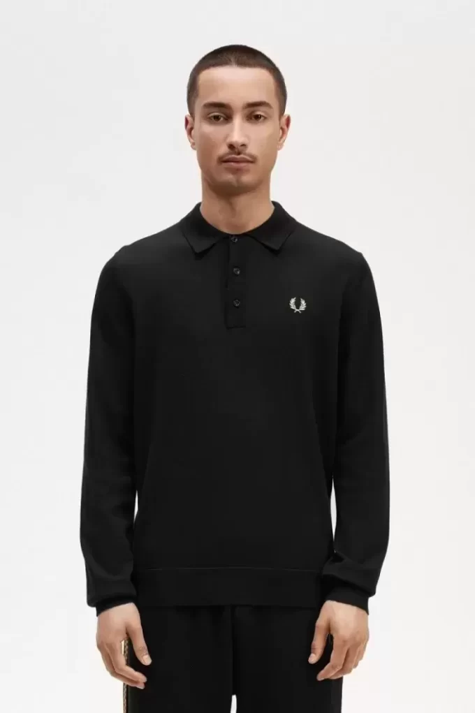 Camisa de punto de manga larga para hombre