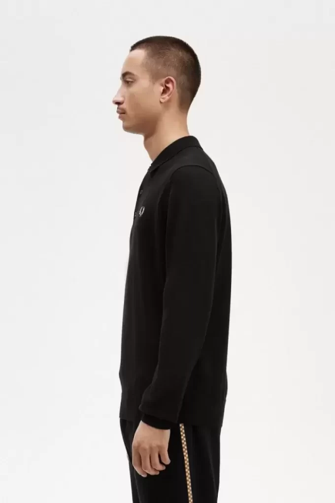 Camisa de punto de manga larga para hombre