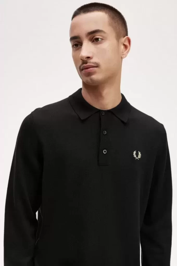 Camisa de punto de manga larga para hombre