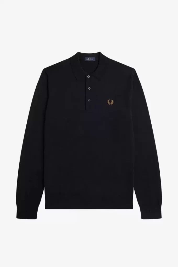 Camisa de punto de manga larga para hombre