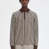 Camisa de punto de rayas finas para hombre Camisa de punto de rayas finas para hombre