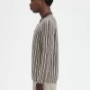 Camisa de punto de rayas finas para hombre Camisa de punto de rayas finas para hombre