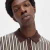 Camisa de punto de rayas finas para hombre Camisa de punto de rayas finas para hombre
