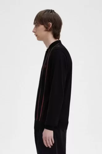 Camisa de punto de rayas verticales para hombre