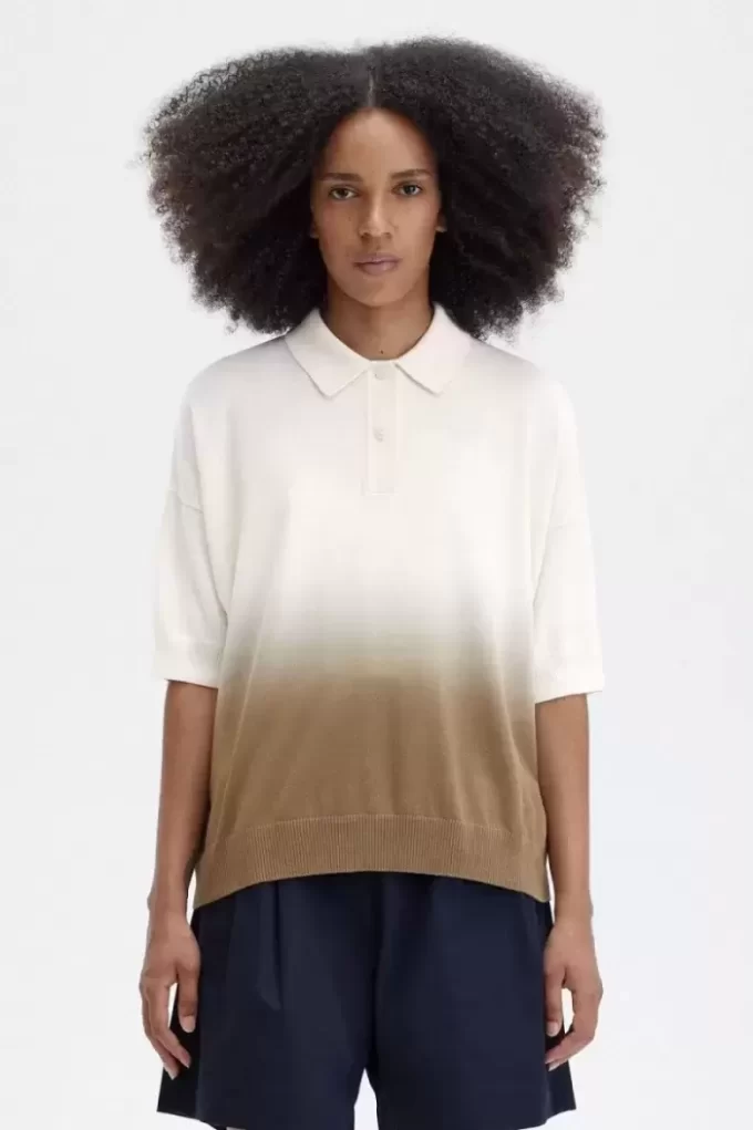 Camisa de punto ombré para mujer Camisa de punto ombré para mujer