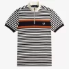 Camisa de rayas con cuello alzado para hombre